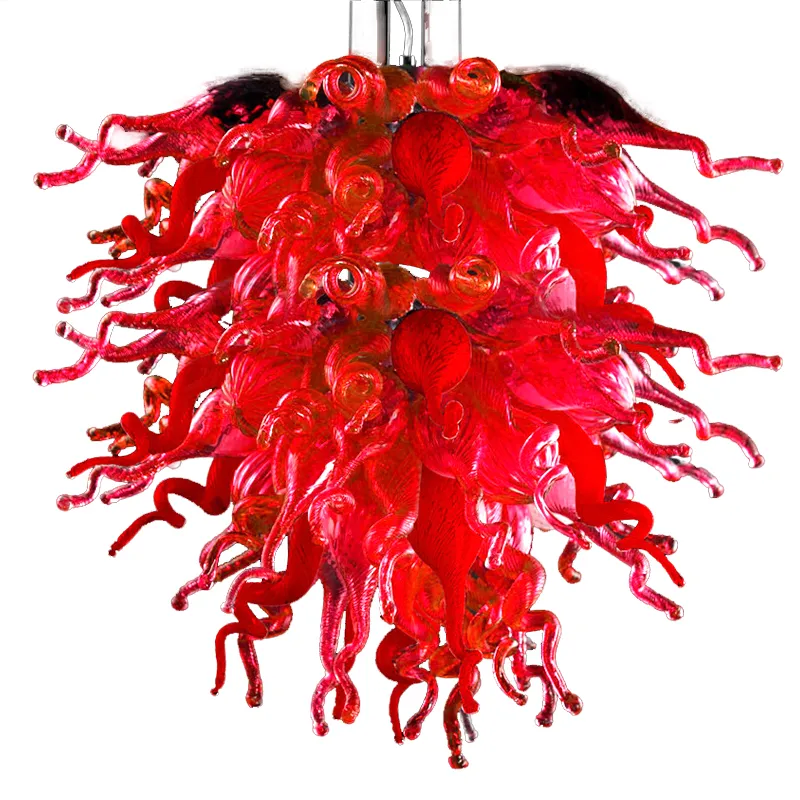 Lampadario rosso fantasia moderno per soggiorno Lampada da soffitto Sprial Craetive Scale sospese Decorazione per la casa Lusso