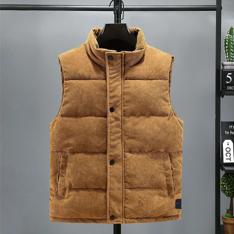 Męski puch Parkas mody mody mody pucha kamizelka parka kamizelka damska bawełniana kurtka zimowa płaszcz zewnętrzny moda klasyczny Casual ciepły, unisex zamek błyskawiczny wiatrakowy płaszcz kamienny