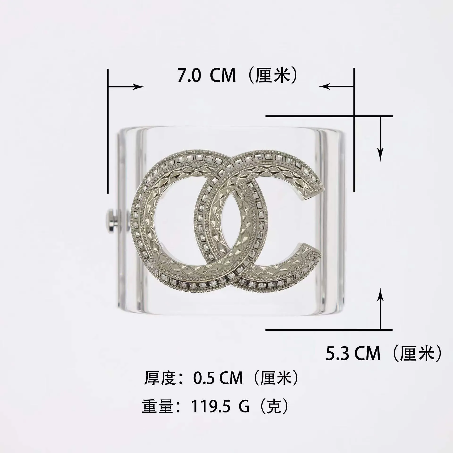 DHgate.com:Luxury Zircon Cuff Bangle Bracelet: Transparent