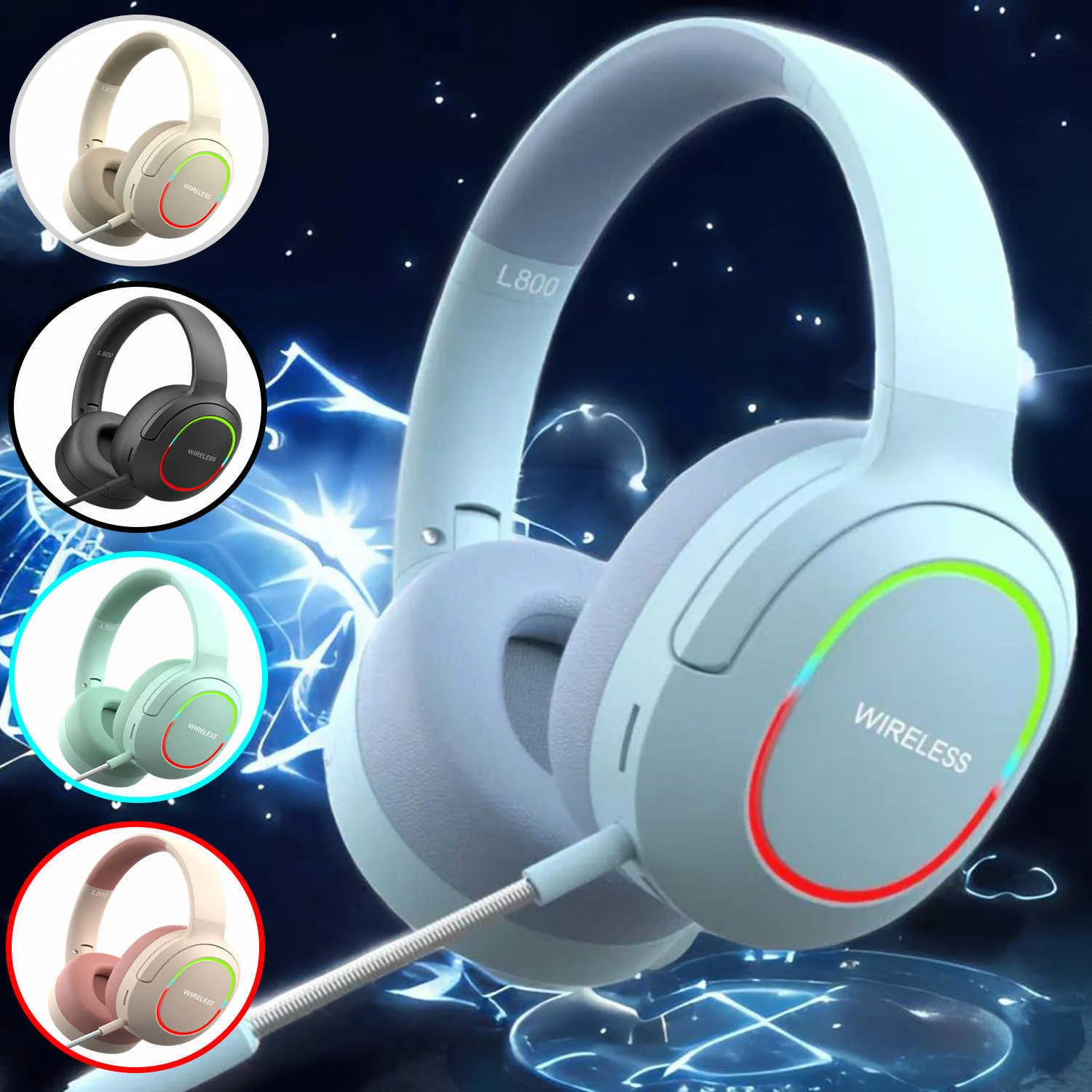 Gaming Auriculares Bluetooth Estéreo Sonido envolvente Ajustable Música Con cable / Auriculares inalámbricos para teléfono Mac Laptop Xbox PS5 HKD230809