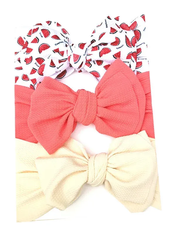 Baby Girl Headbands Cute Floral Heart Big Bow Kids Headwear Soft Elastic Infant Newborn Baby Hair Accessories Set