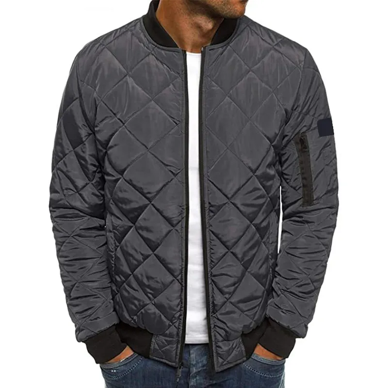 2023 manteau léger mode veste courte en coton simple chaud décontracté hommes veste en coton taille adulte col montant 2380