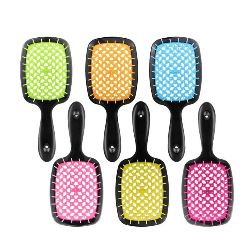 Hollow Comb Massage Grid Detangling Hair Brush Comb Quick Blow Dry Hair Brush Use For Wet Or Dry