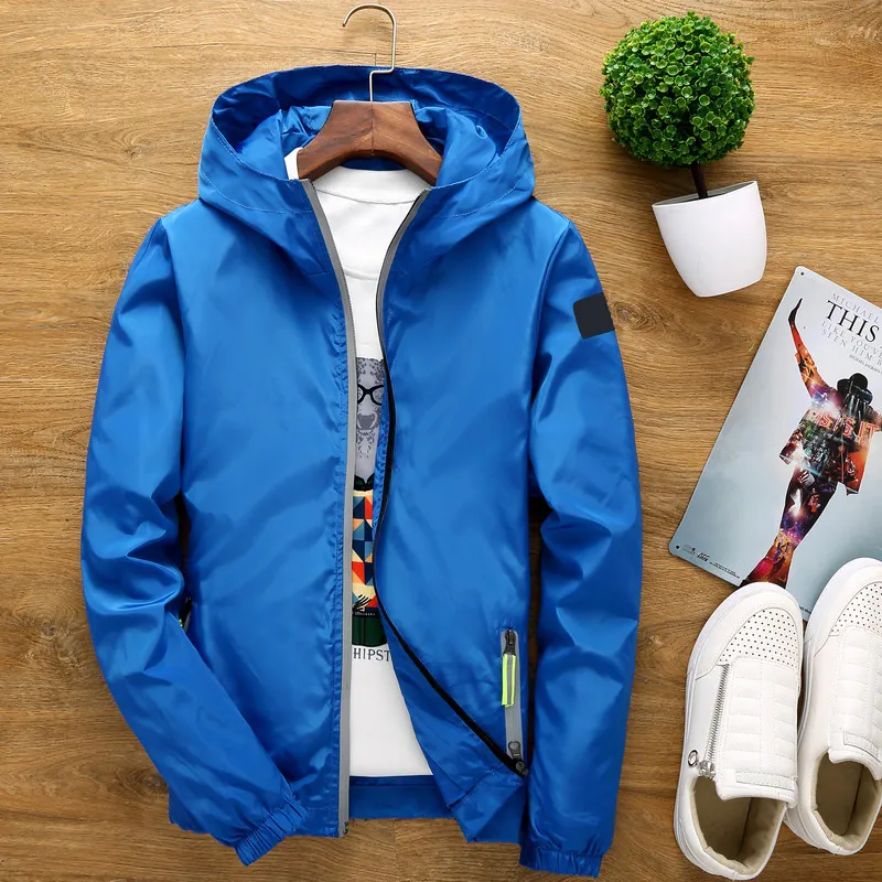 Casual New Jacket Spring and Autumn Coat Men's Sports Korean Casual Trend Men's Sports Outdoor Storm Jacket Tryckt Word Trench Coat Stone Jacket