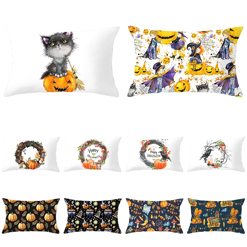 Halloween Pillow Covers 18x18 Amazon 12x20 Inch Ghost Lumbar