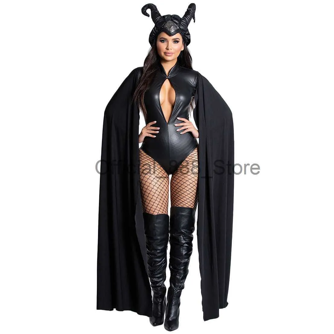 Sexy Femminile Strega Diavolo Vampiro Uniformi Cosplay Tuta Nera Costumi di Halloween per Le Donne x0809