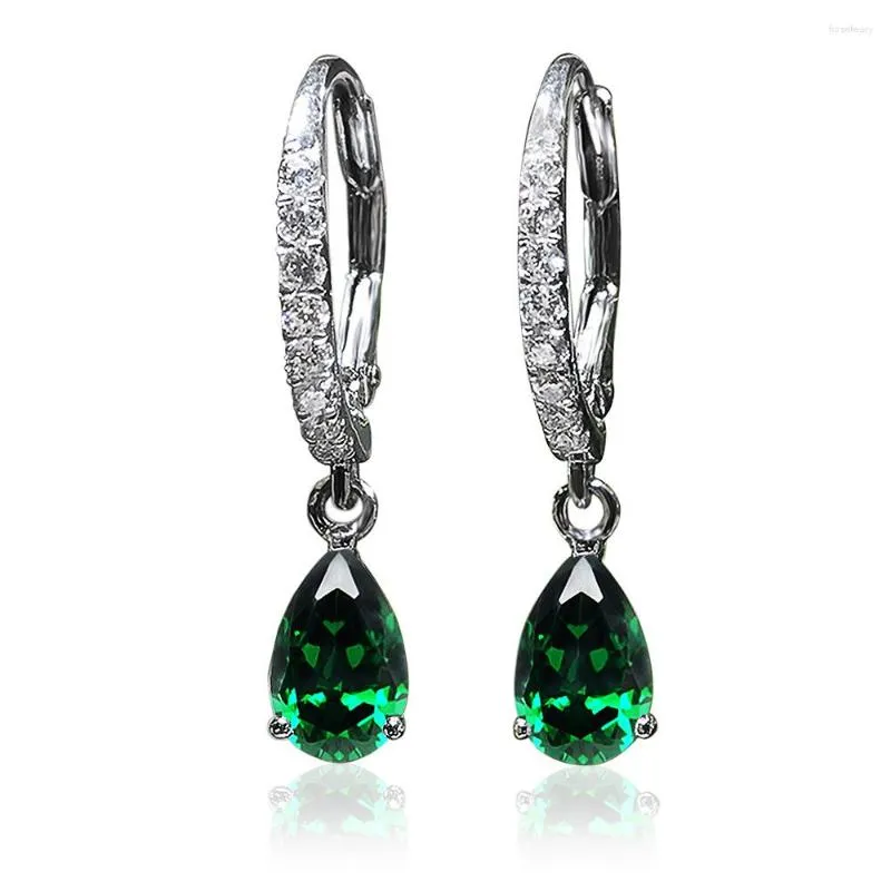 Brincos de argola de luxo cor de prata brinco de noiva de casamento deslumbrante redondo CZ acessórios elegantes balançando para mulheres