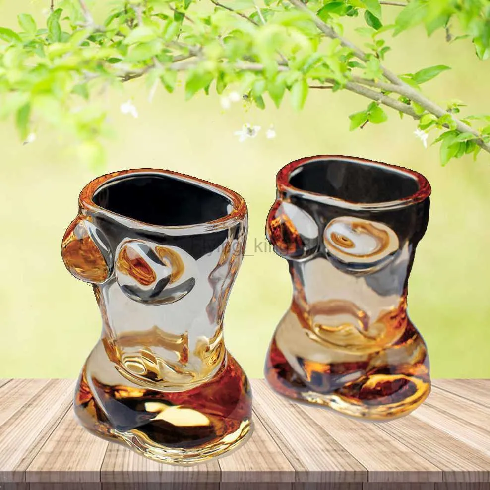 2 STUKS Vrouwelijk Lichaam Helder Glas Wijn Glazen Vrouw Modellering Whisky Wijn Glas Mini Geest Glas Wijnkast Decoraties Vrouw cup HKD230809