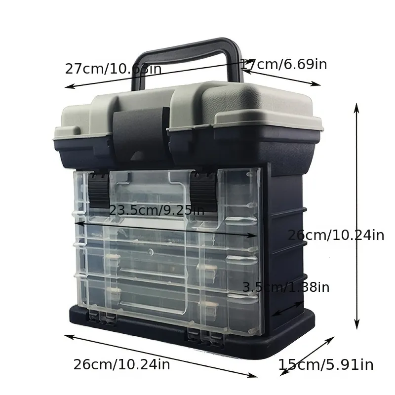 Fishing Accessories Multifunctional Tackle Box 4 Tiers Portable Lure Storage  Case Can Be Used As A Bench Hooks Baits Organizer 230808 From 38,73 €