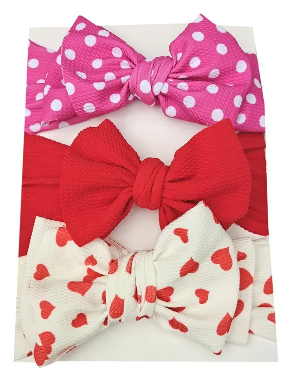 Baby Girl Headbands Cute Floral Heart Big Bow Kids Headwear Soft Elastic Infant Newborn Baby Hair Accessories Set