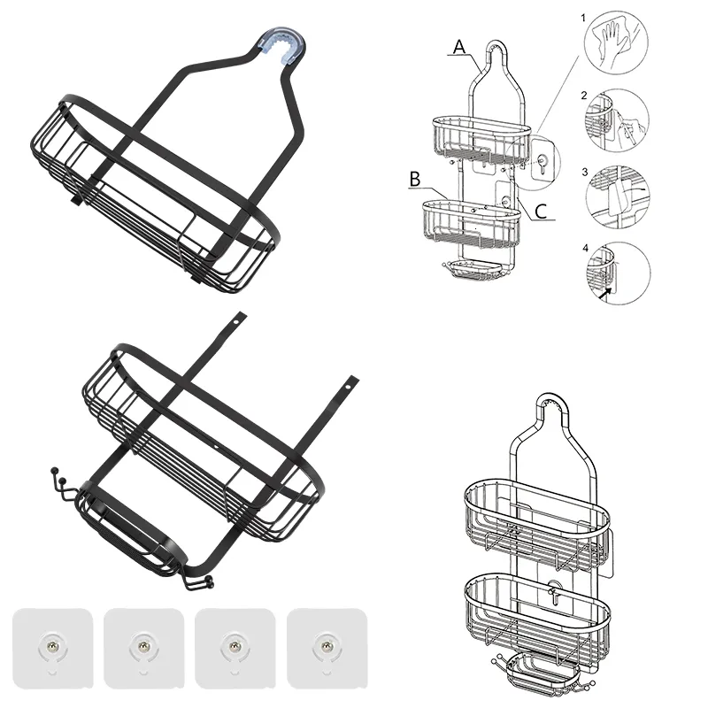 Multi Functional Bathroom Corner Shelves B&Q Solution Hanging Caddy