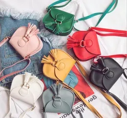 Girls mini Tassel Bag Baby Kids Messenger Bags Candy Color Purse Children Pu Leather Cross Hangbags64055815945913