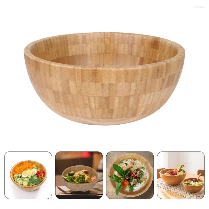 Kommen Bamboe Decor Slakom Decoratieve Ramen Noodle Rond Fruit Restaurant Rijst Reizen