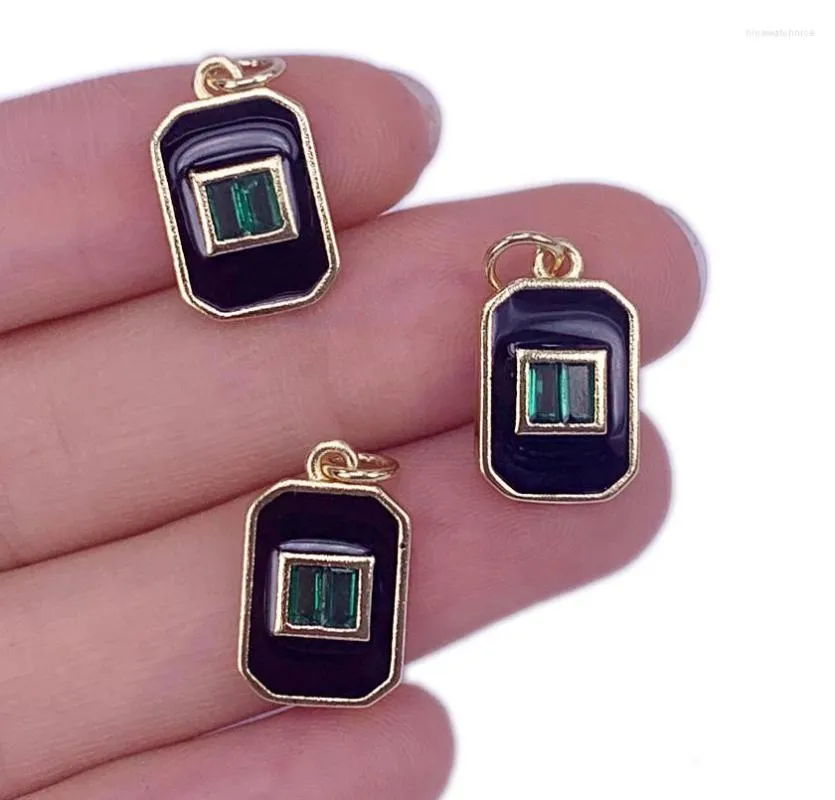 Pendentif Colliers 1 PC Mode Noir Rectangle/Bouclier En Forme de Collier Punk Personnalisé Bijoux Accessoires Hommes Cadeau D'anniversaire