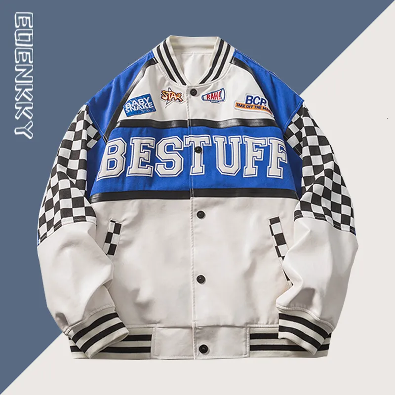 Kadın Ceket Bombacı Ceket Bahar Sonbahar Mektubu Baskı Hip Hop High Street Beyzbol Out Giyim Embroid Varsity Racing Unisex 230808