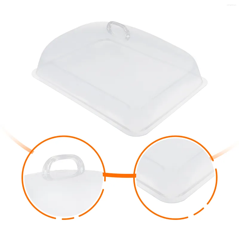 Set di stoviglie Piatti da cucina pieghevoli Forno a microonde antipolvere Pratico vassoio per snack in plastica a cupola per torte