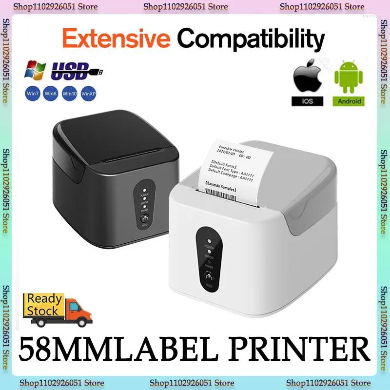 58mm Small Ticket Printer Bill Machine Bluetooth Printers Thermal Take-out Automatic Order.