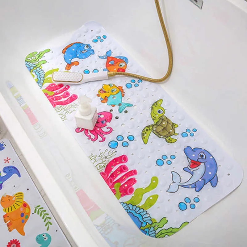 40X100 CM vasca da bagno tappetino antiscivolo bagno per bambini stampa ventosa del fumetto tappetino da bagno in pvc tappetino wc allungato HKD230809