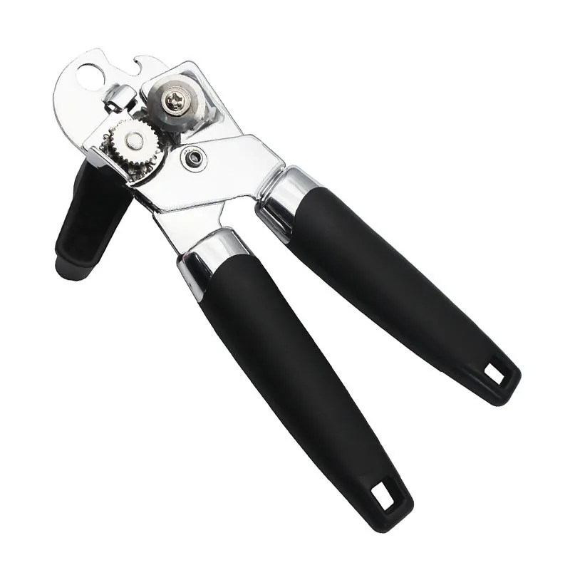 110Pcs Handheld Strong Heavy Duty Can Opener Stainless Steel Ergonomic Large Turn Knob Anti-slip Hand Grip Kitchen Gadgets