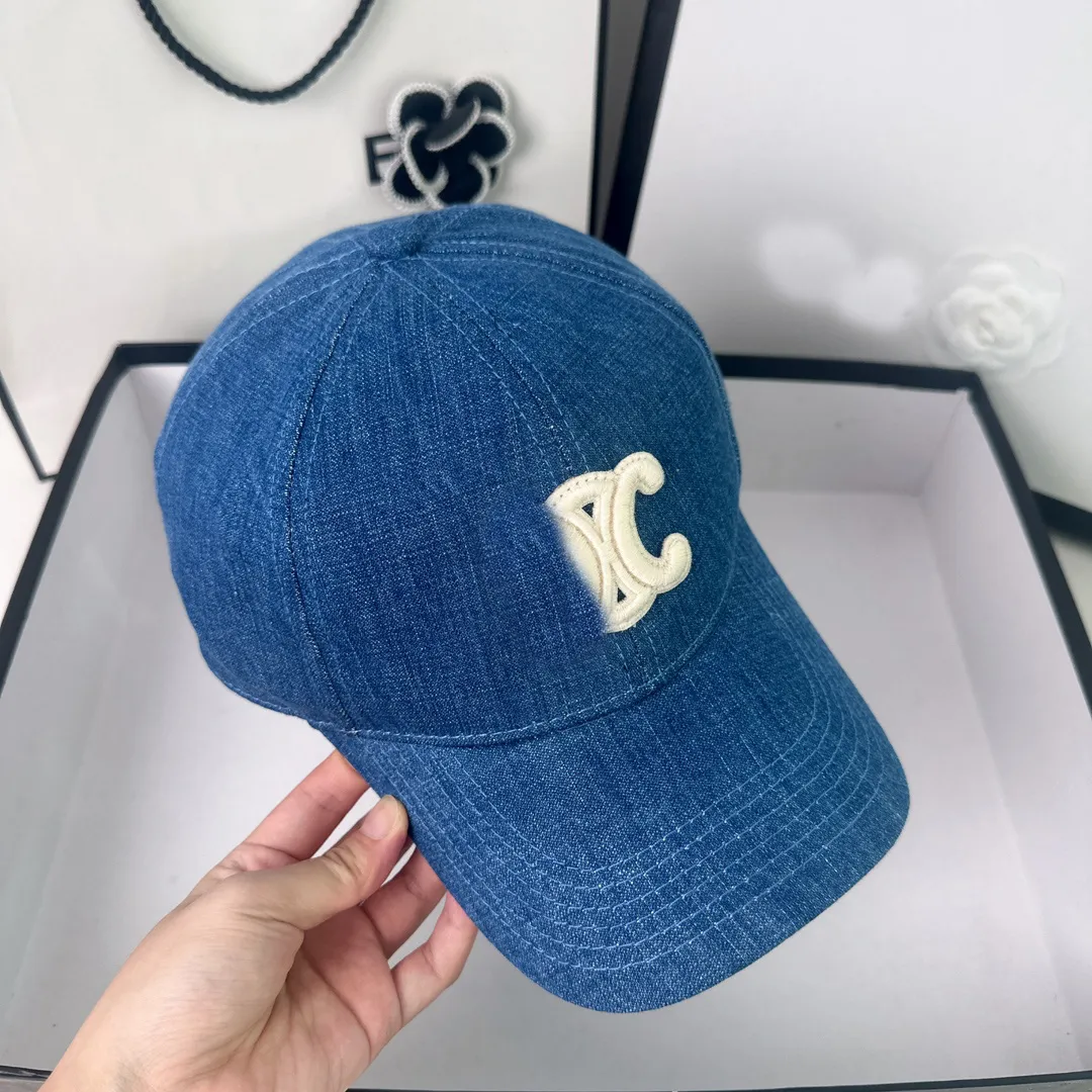 Cappello da secchio per uomo del designer maschile per uomo marca cappelli da palla 4 stagioni regolabili jeans blu cappelli da baseball blu cabina vincolanti