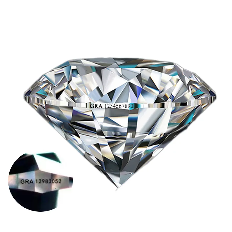 Diamantes soltos BOAKO Pedra solta est Preço de fábrica como D VVS1 Corte redondo branco GRA s LabGrown Diamond Moissanita 1Pc 230808