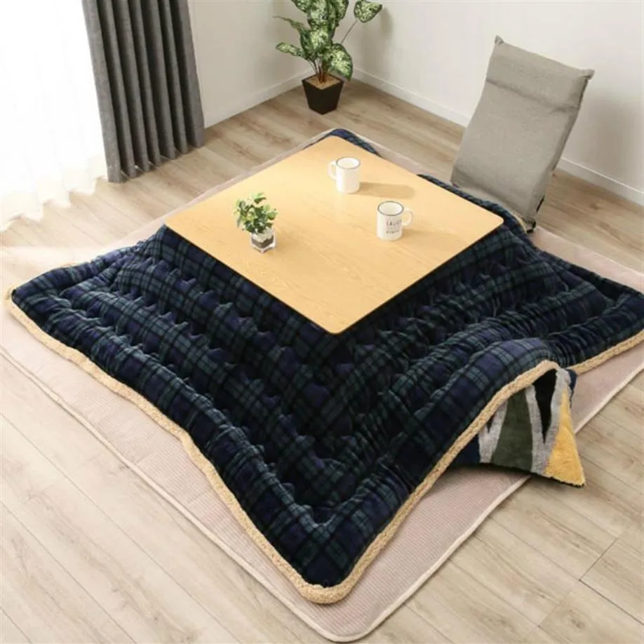Mjuk quilt japansk kotatsu bord täcker fyrkantig rektangel tröstare kotatsu futon filt lapptäcke stil bomull quilt241v