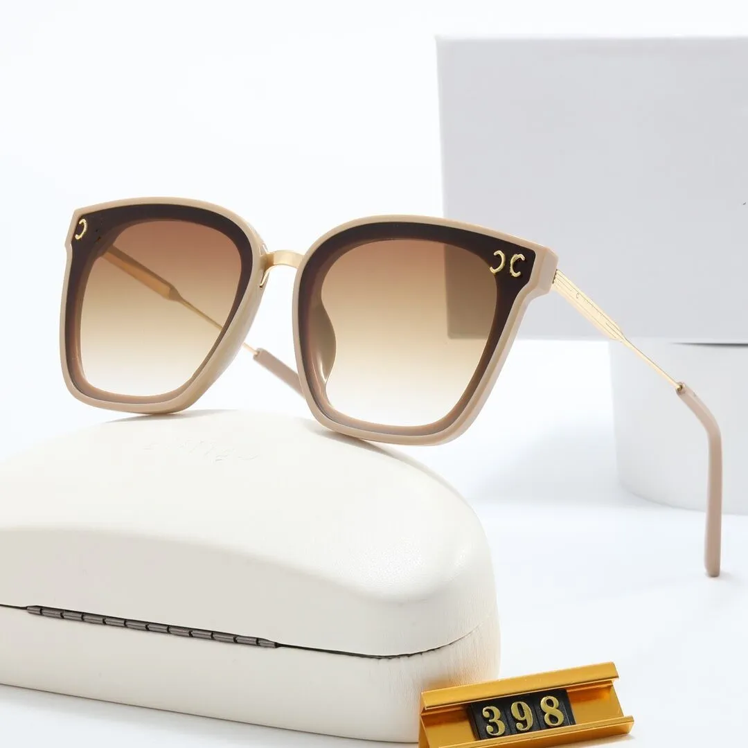 Projektanści okulary przeciwsłoneczne dla kobiet i mężczyzn Model mody Specjalne litery ochronne UV400 Big nogi podwójna rama belki luksusowy design na zewnątrz