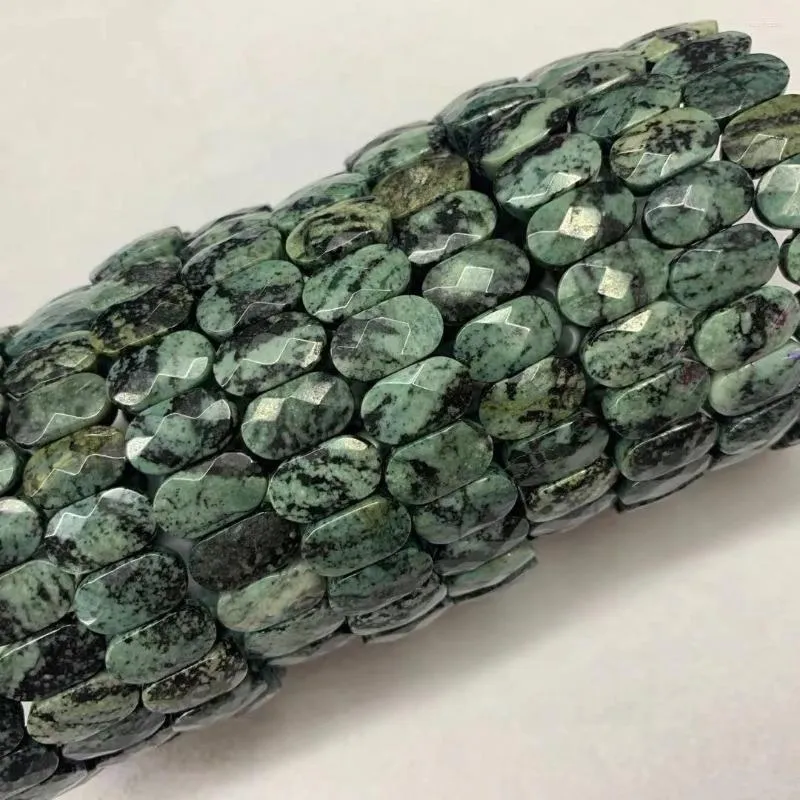 Strand Green Zebra Stone Beads Bracelet Natural Gemstone Diy Jewelry Bangle For Man Woman Gift Wholesale!