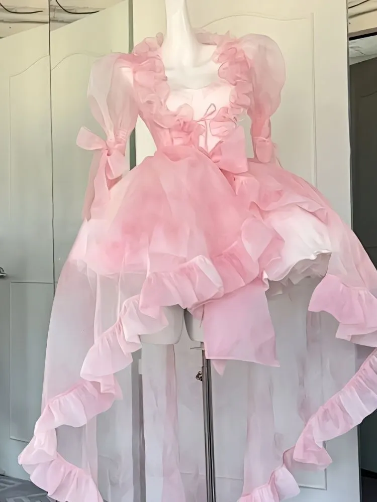 poly organza dress Organza Pleat Detailed Double-Faced Viscose Long Dress