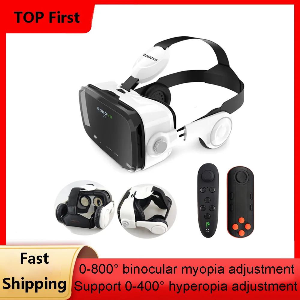 VR-bril Origineel Bobovr Z4 Leather 3D Cardboard Helmet Virtual Reality VR-bril Headset Stereo Bobo VR voor 4-6 'mobiele telefoon Origineel 230809