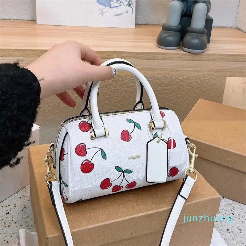 Cherry Print Tote Bag Shoulder Lady Luxurys Boston Bag Letter Women Mini Pillow Bag Fashion Classic Purse Handbag Crossbody