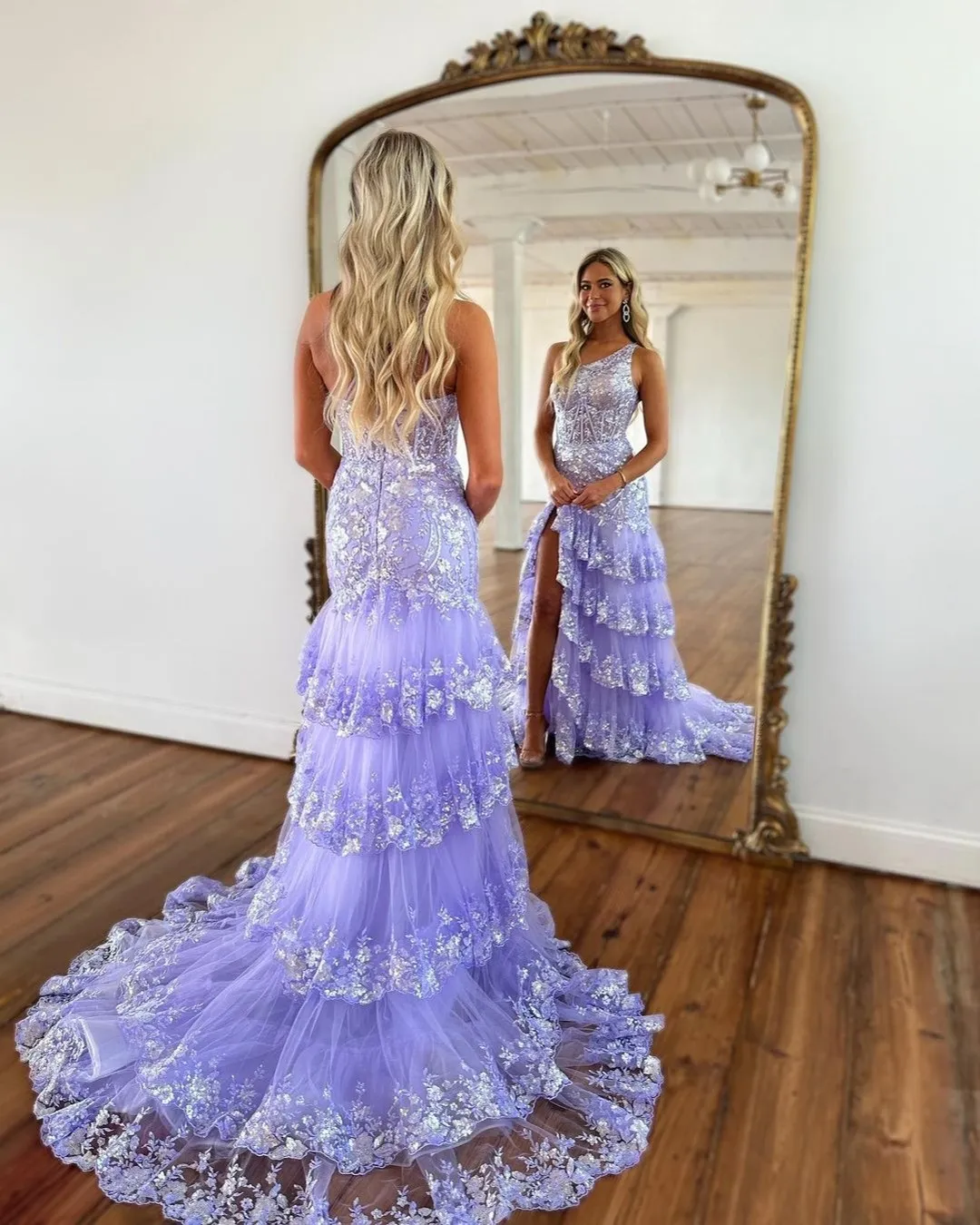 Lavender Lace One-Shoulder Backless Prom Dress with Sequins and Sweep Train from Dhgate Prom Dresses - price 332.23 Lavender Lace One-Shoulder Backless Prom Dress with Sequins and Sweep Train from Dhgate Prom Dresses - price 332.23