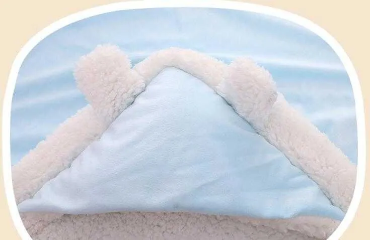 Warm Velvet Fleece Baby Blanket & Swaddling Newborn Soft Fleece Blanket Solid Bedding Set Cotton Quilt Swaddle Wrap (9)