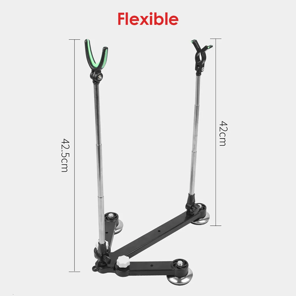 Metal Detecting Fishing Pole Support Bracket With Light And Rod