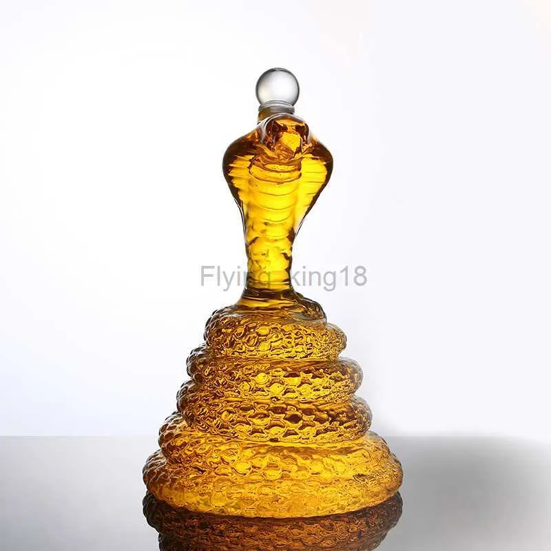 1000ML 34OZ Zodiac Snake Cobra Whiskey Decanter Für Wein Glas Cognac Rum Handwerk Transparent Leere Wein Flasche Party Bar werkzeuge HKD230809