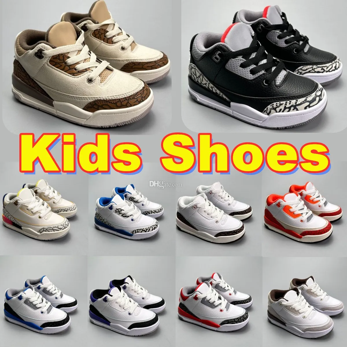 Scarpe da ginnastica per bambini Bambini Jumpman 3s 3 Scarpe Ragazze Ragazzi Scarpe da pallacanestro Designer scarpe da bambino sneaker da bambino Athletic Infants scarpe da ginnastica sportive