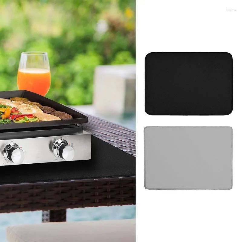 Outils Grill Pad BBQ Silicone Tapis Carré Étanche Résistant À La Chaleur Tapis De Cuisson Plancher Pour Jardin Pelouse Decking Patio