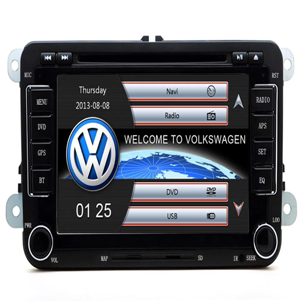 Snabb 2DIN RS510 VW CAR DVD Inbyggd GPS-navigering Bluetooth MP3 MP4 1080p Spela för Volkswagen Golf 5 6230m