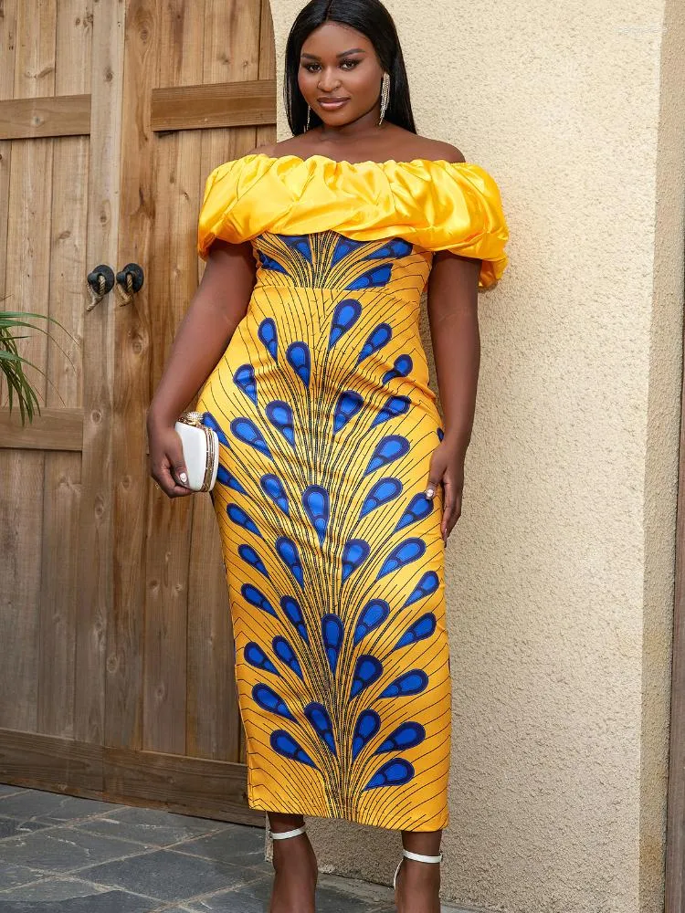 Peacock top print dress