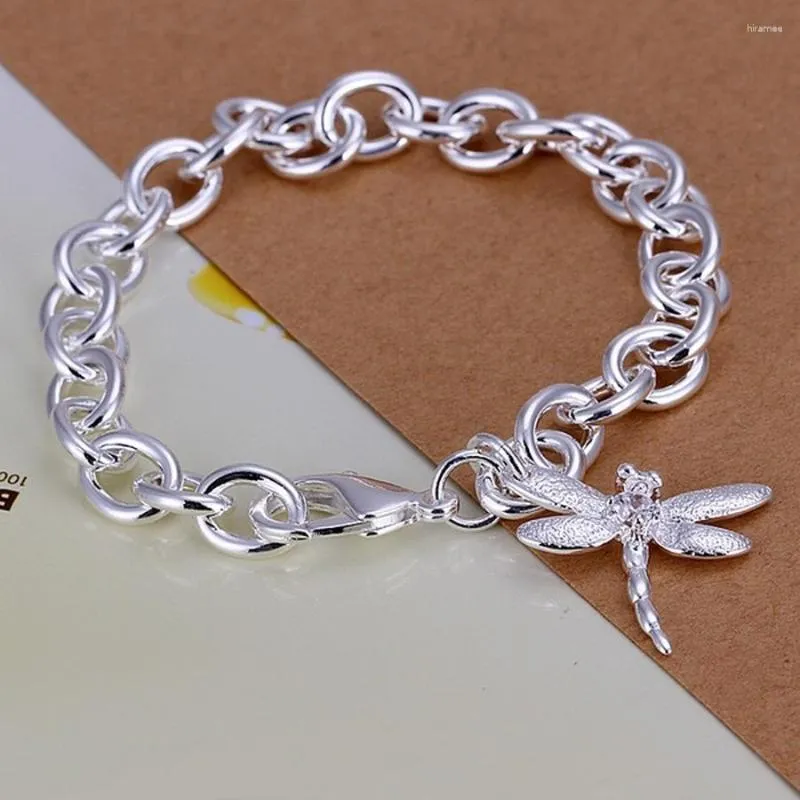 Link Bracelets Pretty Nice Charms Gift Lovely Silver Color Jewelry Bracelet Women Lady Girl Ladies Chain