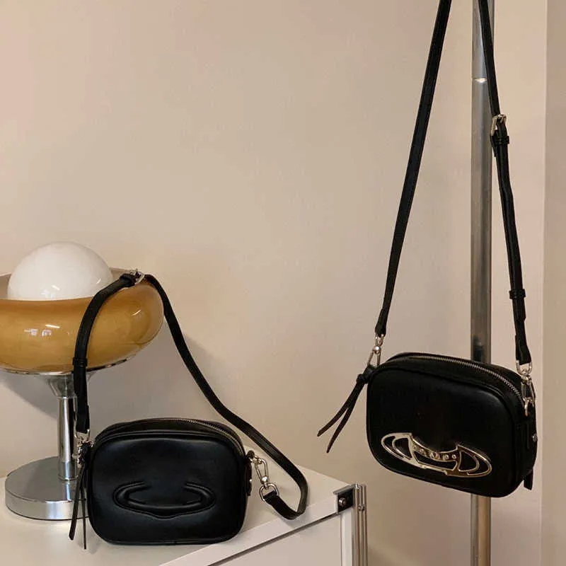 Vivi Camera Tas Klein Vierkant Schuin Cross Body Vrouwen Reliëf Donker Pittig Meisje Designer Schoudertassen Handtassen Leren Portemonnee 230805