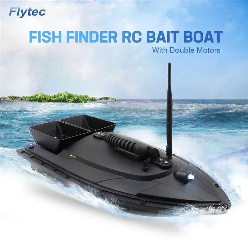 16 Point GPS Bait Boat 3 Hoppers 500M 2KG Load GPS Auto Feed Return Fishing  Bait Boat With Fish Finder RC Fishing Finder Boat To