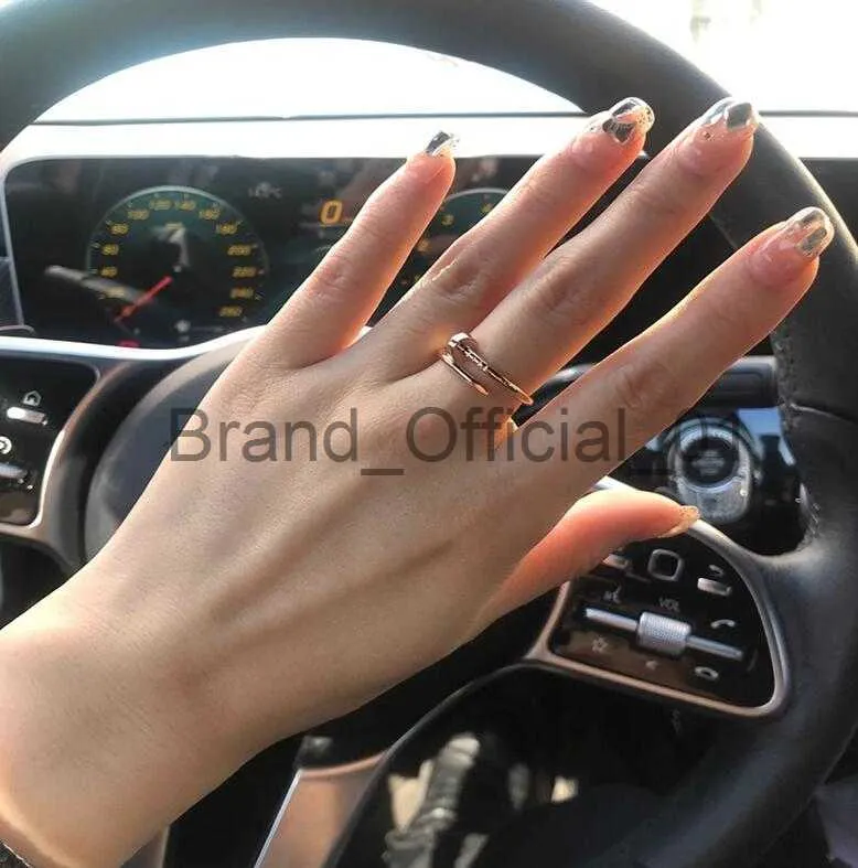 Luxurys Nail Ring Mens Ring Rings Designer Fashion Titanium Steel