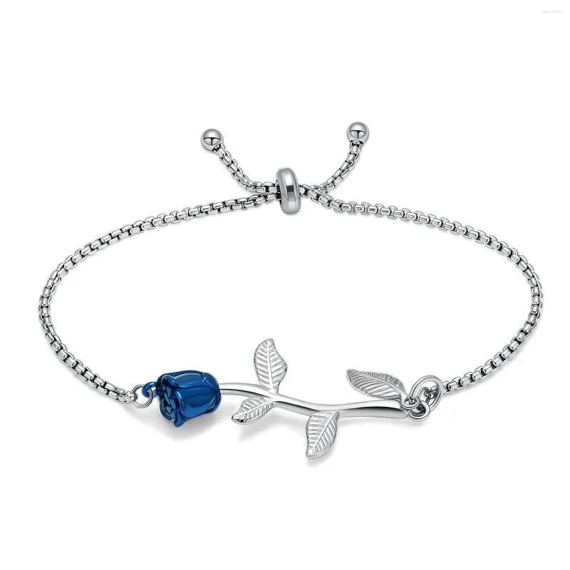 Chaînes Rose Fleur Crémation Bijoux Urne Bracelet Pour Cendres Femmes Hommes Mémorial Souvenir Lien