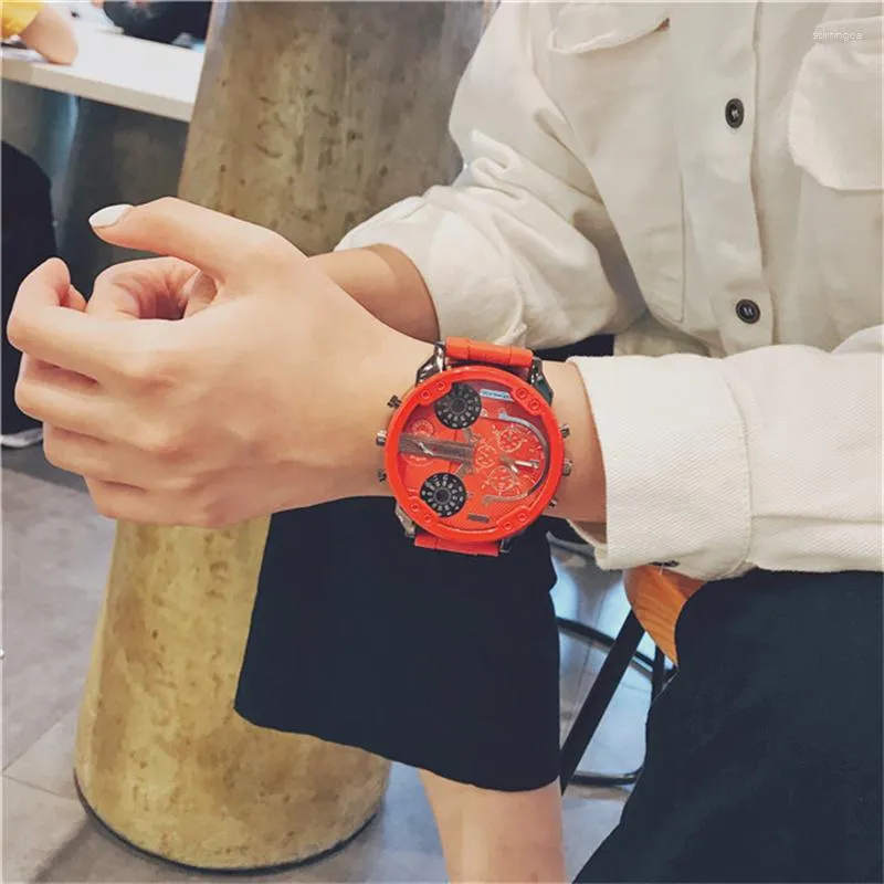 Orologi da polso Sdotter Cool Orologi da uomo Hip Hop Cinturino in acciaio di lusso Quadrante grande Calendario Orologio al quarzo maschile Relogio Masculino Drop