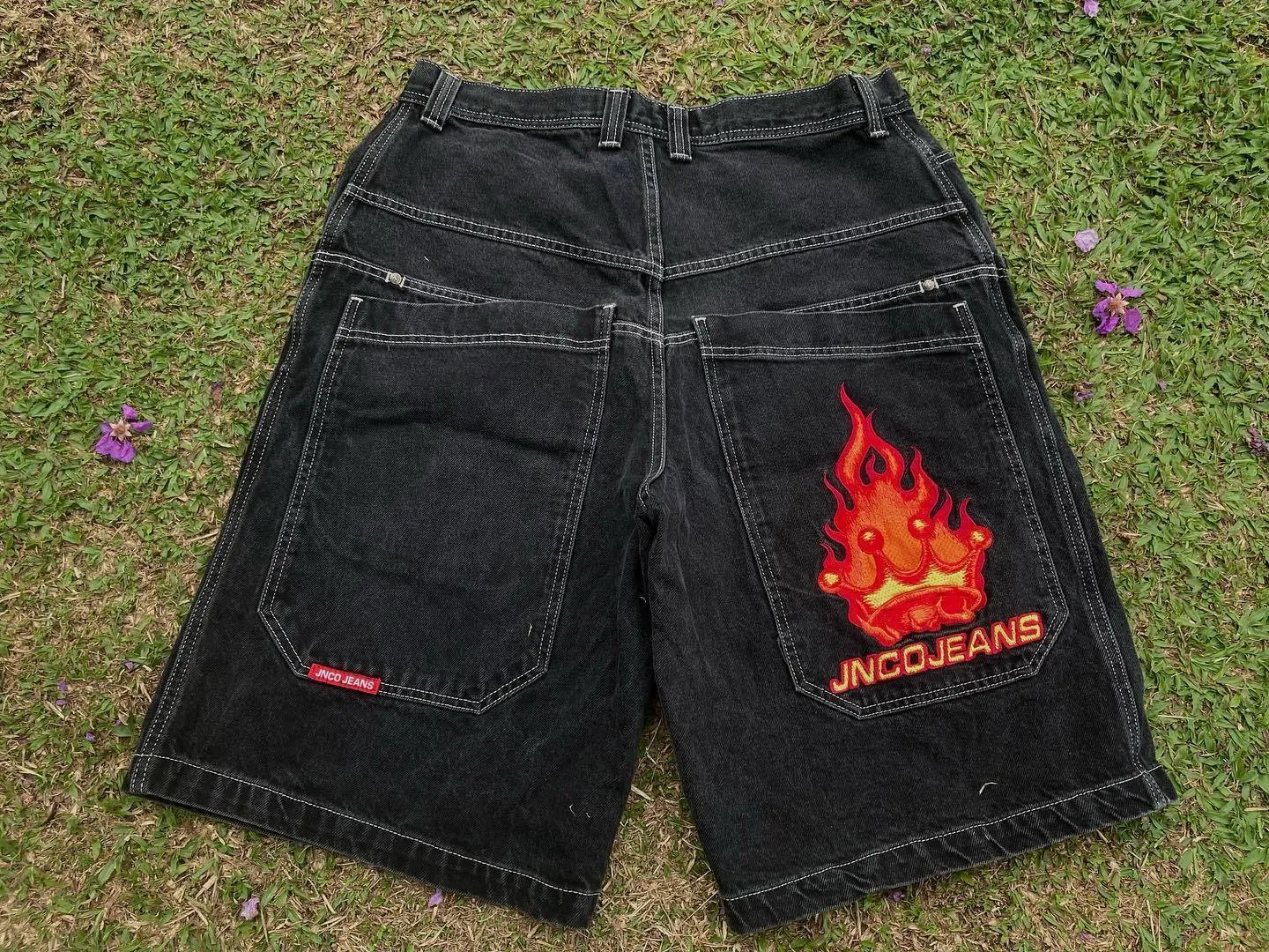 JNCO Y2K Mens Harajuku Hip Hop Chinese Dragon Graphic Print