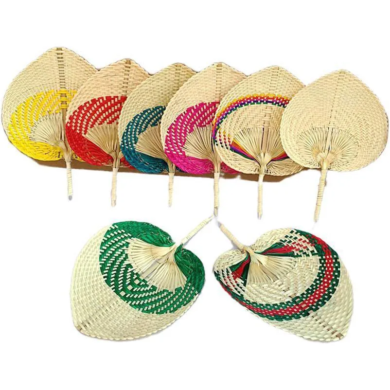 Party Favor Colorf Woven St Bamboo Hand Fan Baby Milieubescherming Muggenmelk Fans Voor Summer Gift Drop Delivery Home G Dhdtx