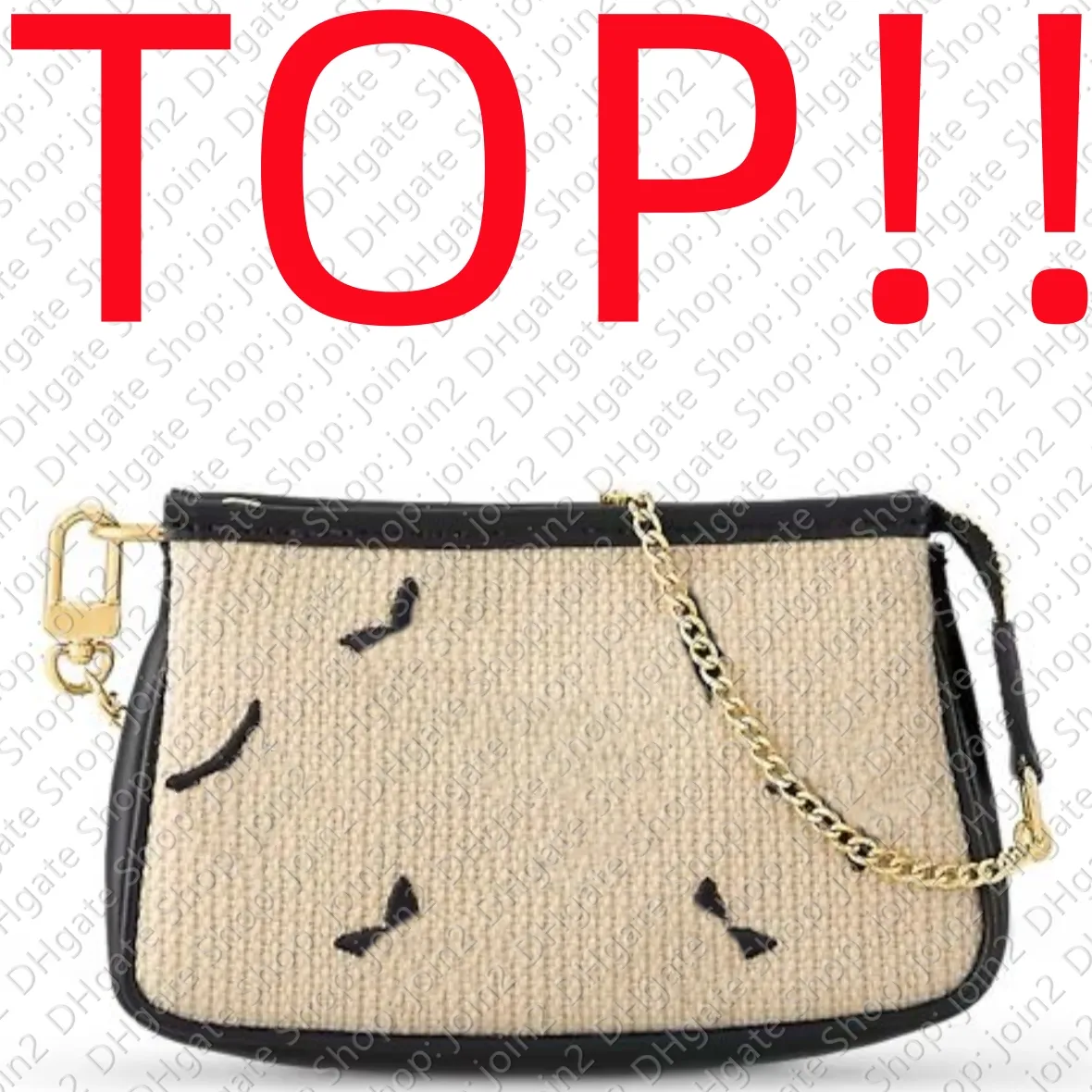 Вечерние сумки топ. M82472 Mini Pochette Accessoires Дизайнер Леди сумочка кошелек сумки для купчика цепочка сцепления бродяга бродяга с бассейном