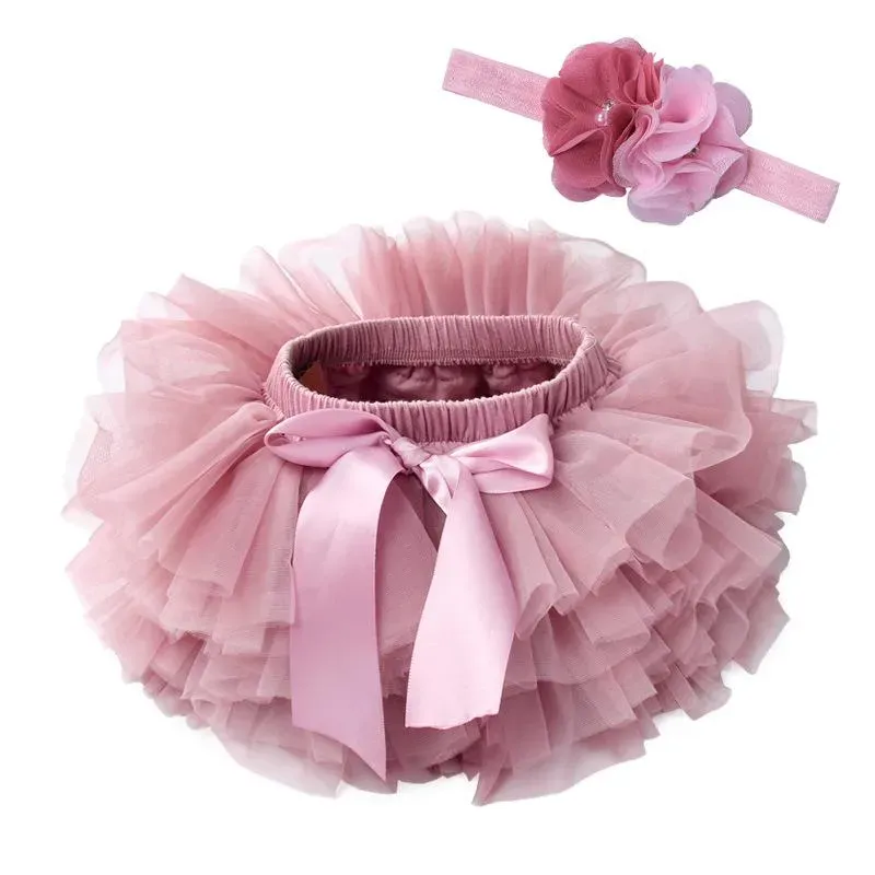 Clothing Sets Baby Girls Tutu Skirt Bow Gauze Skirts Designer Clothes Kids With Headband PP Short Dress 0-3T