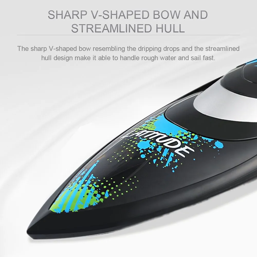 RC Boat JJRC S3 Latitude Remote Control Boat 2.4GHz 2CH 25KM/h Portable Mini RC Boat Ship RC Toys For Children Kids